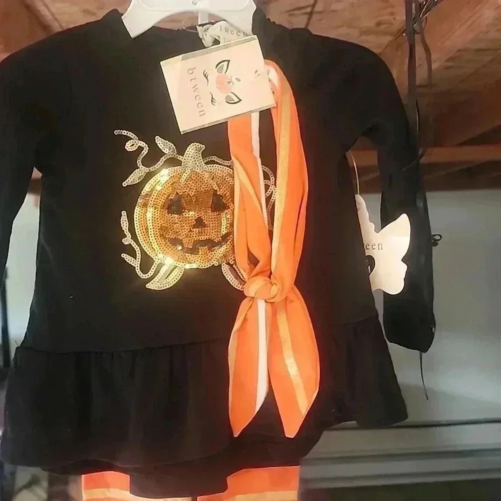 BTWEEN 3 PIECE SET FOR HALLOWEEN 12M